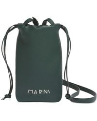 Marni - Drawstring Logo-Embroidery Pouch - Lyst