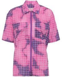 Stockholm Surfboard Club - Bleached-Effect Zip-Up Shirt - Lyst