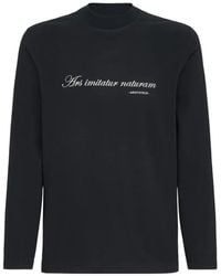 Brunello Cucinelli - Cotton Jersey Long Sleeve Mock Neck T-Shirt With Embroidery - Lyst