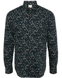 Paul Smith - Floral-print poplin shirt - Lyst