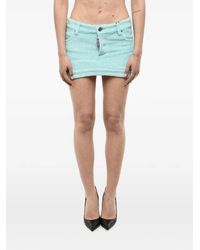 DSquared² - Terry-Cloth Short Fitted Skirt - Lyst