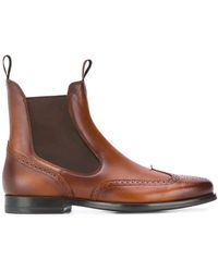 Santoni Bottines façon richelieu - Marron
