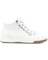 Ara - Zip Leather Sneakers - Lyst