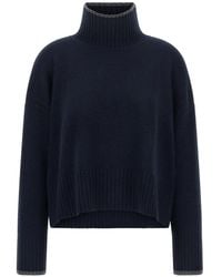 Pinko - Ribbed-Knit High-Neck Sweater - Lyst
