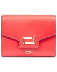 Lancel - Leather Foldover Wallet with Magnetic Closure - Lyst