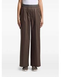 Peserico - Logo-Waistband Trousers - Lyst