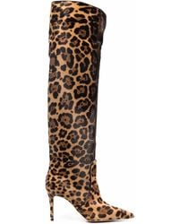 SCAROSSO - X Brian Atwood Carra Stiefel mit Leoparden-Print - Lyst