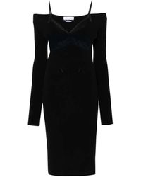 Blumarine - Gestricktes Midikleid mit V-Ausschnitt - Lyst