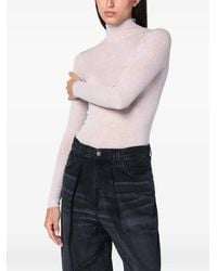 6397 - Ribbed-Knit Roll-Neck Long-Sleeve T-Shirt - Lyst