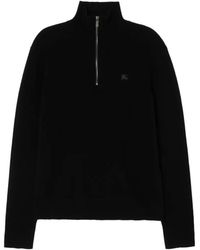 Burberry - Cashmere-Blend Half-Zip Sweater - Lyst