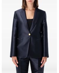 Alberta Ferretti - Satin-Finish Single-Breasted Blazer - Lyst