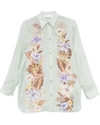 Zimmermann - Coco Printed Silk Shirt - Lyst