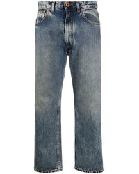 Maison Margiela Jeans crop a vita media - Blu