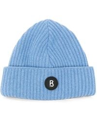 Bogner - Gerippte Beanie Mit Logo-Schild - Lyst