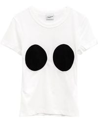 VAQUERA - Bullet Bra Trompe L'Oeil Circular-Patch T-Shirt - Lyst