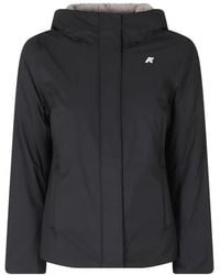 K-Way - Logo-Patch Hooded Jacket - Lyst