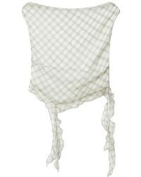 B+ AB - Check-Pattern Ruffled Top - Lyst