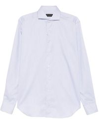 Dell'Oglio - Gestreept Overhemd - Lyst