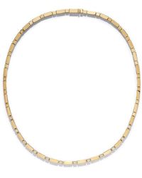 Azlee - Collar de cadena en oro amarillo de 18 ct con diamantes - Lyst