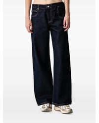 WRSTBHVR - Meg V3 Asymmetric-Waist Wide-Leg Jeans - Lyst
