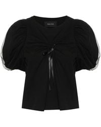Simone Rocha - T-shirt en coton à design froncé - Lyst