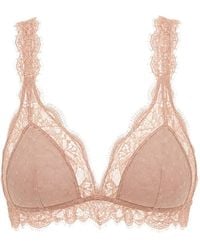 Love Stories - Lace-Trimmed Point D'Esprit Bra - Lyst