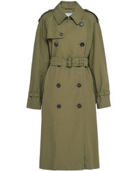 Prada - Double-breasted Belted Trench Coat - Lyst