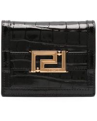 Versace - Greca Goddess Leather Wallet - Lyst