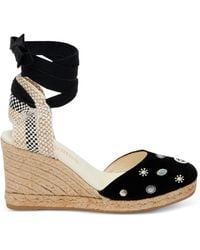 Fortela - Espadrilles Stone-Embellished Wedge Espadrilles - Lyst