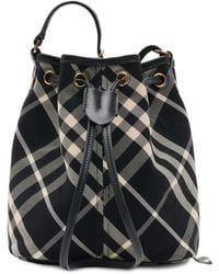 Burberry - Mn Drawstring Bucket Bags - Lyst