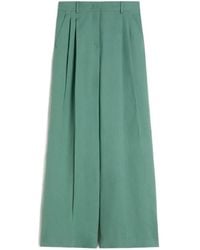 Weekend by Maxmara - Viscose And Linen Wide-Leg Trousers - Lyst