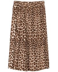 P.A.R.O.S.H. - Pleated Leopard-Print Midi Skirt - Lyst