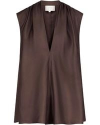 Loulou de Saison - Sade Gathered Sleeveless Blouse - Lyst