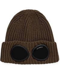 C.P. Company - Extrafine Merino Wool Goggle Beanie Hat - Lyst