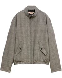 Marni - Check-Pattern Virgin Wool Jacket - Lyst