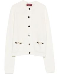 Gucci - Horsebit-Detail Buttoned Cardigan - Lyst