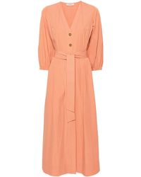 Twinset - Abito Midi Svasato Con Cintura - Lyst