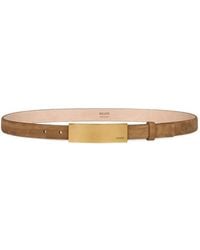 KHAITE - Berlin Logo-Buckle Leather Belt - Lyst