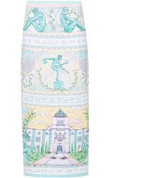 CASABLANCA - Gonna Midi Con Stampa-Donna - Lyst