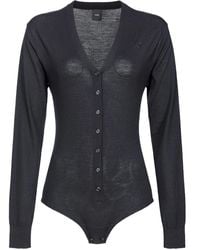 Pinko - Body Collarino Con Scollo A V - Lyst