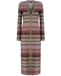 Missoni - Chevron-pattern Button-front Cardigan - Lyst