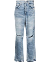 Cotton Citizen - Kate Straight-leg Ripped Jeans - Lyst