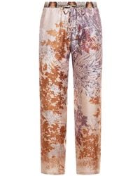 Pierre Louis Mascia - Aloe Floral Straight Leg Trousers - Lyst