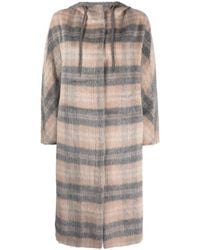 Fabiana Filippi - Cappotto A Quadri Con Cappuccio - Lyst