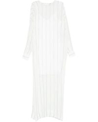 Bondi Born - Striped Long-Sleeved Midi Dress - Lyst