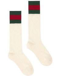 Gucci Socken mit Web - Weiß