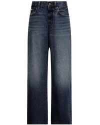 Calvin Klein - Wide-Leg Whiskered Jeans - Lyst
