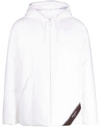 Prada - Logo-Print Hooded Down Jacket - Lyst