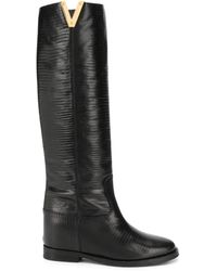 Via Roma 15 - V-Notch Knee Boots - Lyst