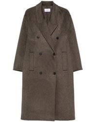 The Dynamis Studio - Double-Breasted Peak-Lapel Coat - Lyst